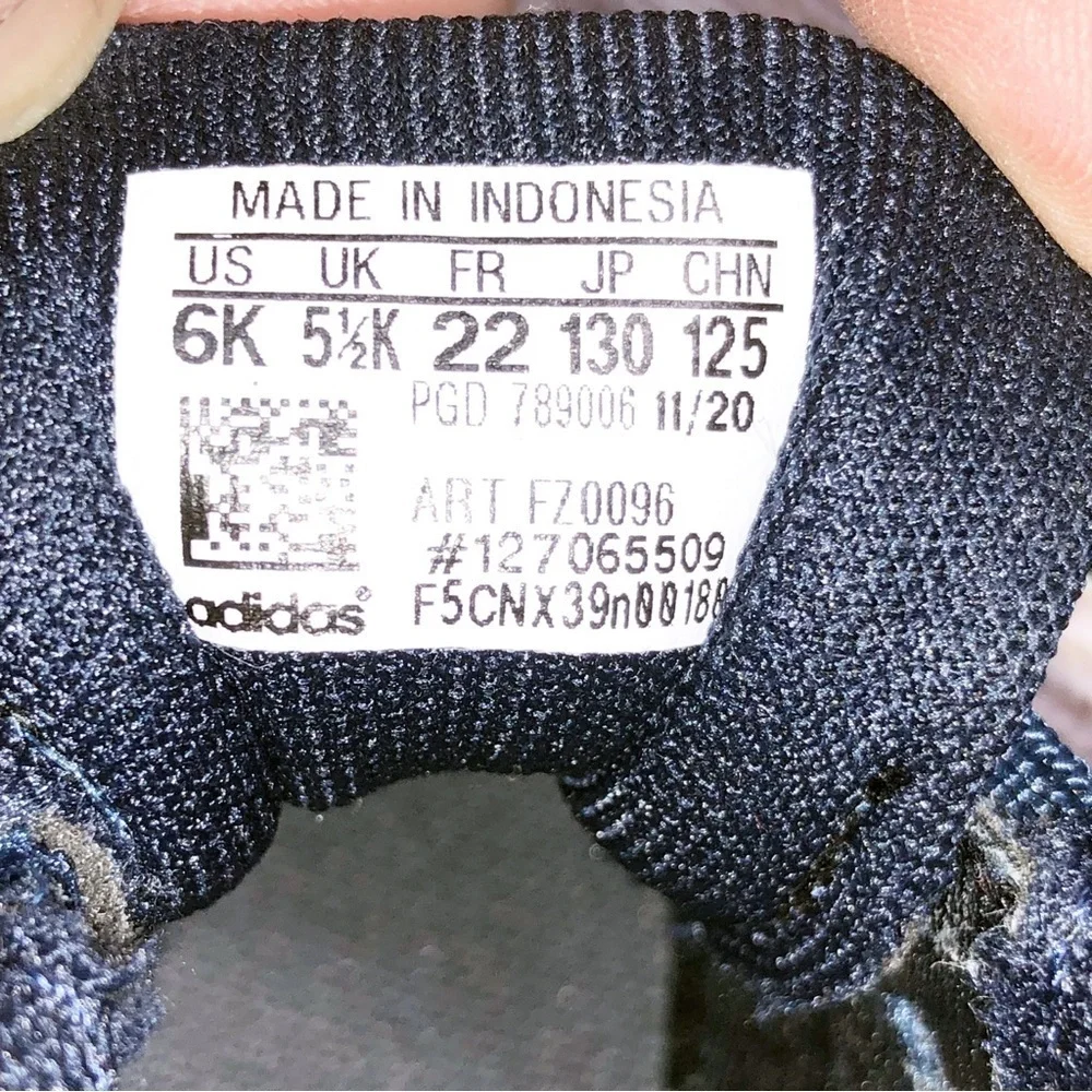 Adidas Kids Navy Blue Sneakers Size 6K